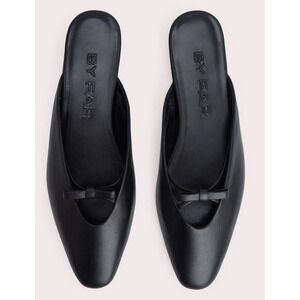 New! BY FAR Finn Leather Bow Ballerina
Mules in Black Sz 38 US 8 $360